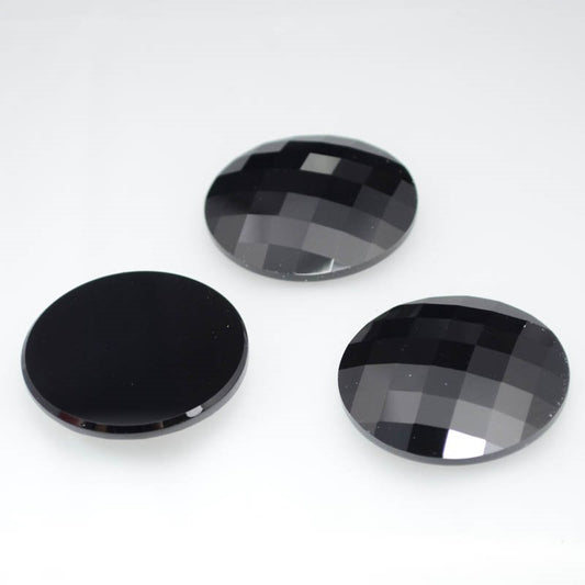 Swarovski Rhinestones - 40mm Chessboard Circle (2035) - Jet