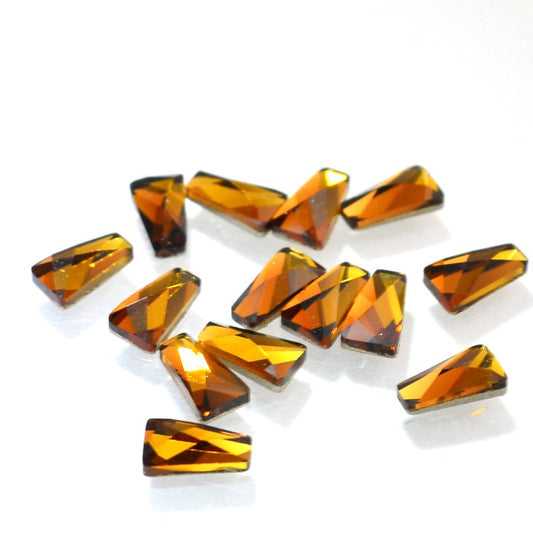 Swarovski HotFix Rhinestone - 3.5x6mm Wing Flat Back (2770) - Smoked Topaz (12)