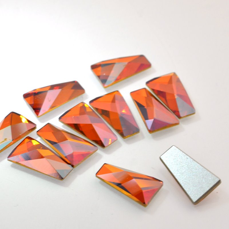 Swarovski Rhinestones - 9.5x16mm Wing Flat Back (2770) - Crystal Copper