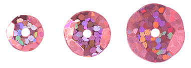 Sequins Round Cup - 6-10mm - Hologram Retro Pink (Pack)