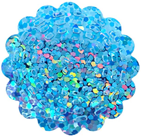 Sequins Flower - 30mm - Hologram Blue (Pack)