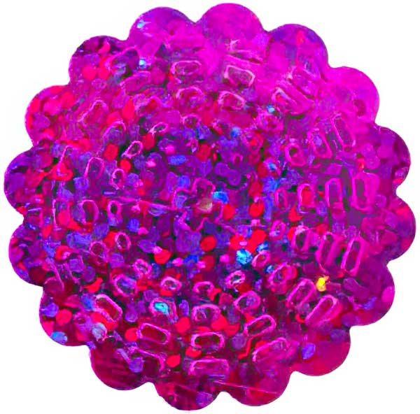 Sequins Flower - 30mm - Hologram Fuchsia (Pack)