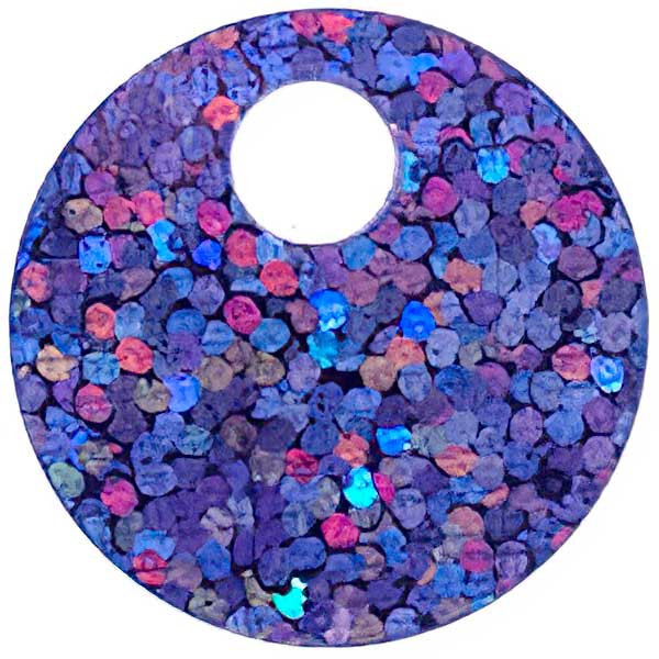 Sequins Round Large Hole Spangle - 20mm - Hologram Lilac (Pack)