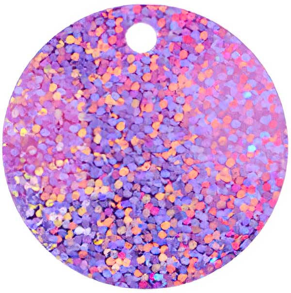 Sequins Round Large Hole Spangle - 40mm - Hologram Pink (Pack)
