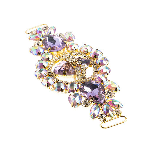 Fashion Embellishment - 13.5x5.7cm Crystal Motif Cosmos - Amethyst AB - Gold