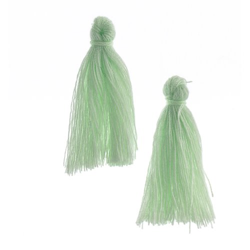 Components - 1in Cotton Tassels - Seafoam (Pack of 20)