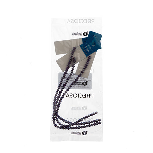 Glass Pearls - 4mm - Round - Iridescent Lavender (Strand 45)
