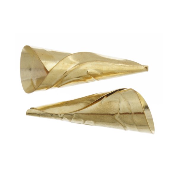 Findings - Jingle - 45mm Embossed Jingle Cone - Brass (100)