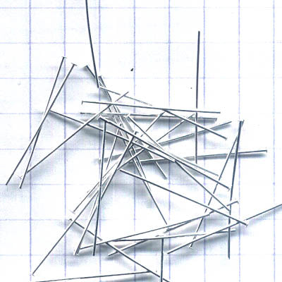 Headpins - 1in / 24ga Flat Head - Bright Silver (100)