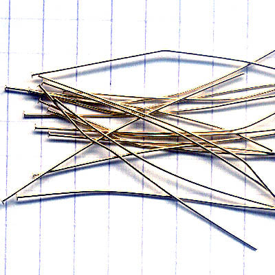 Headpins - 2in / 24ga Flat Head - Goldplated (100)