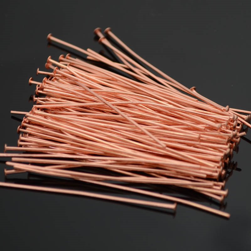 Headpins - 2in / 20ga Flat Head - Bright Copper (100)