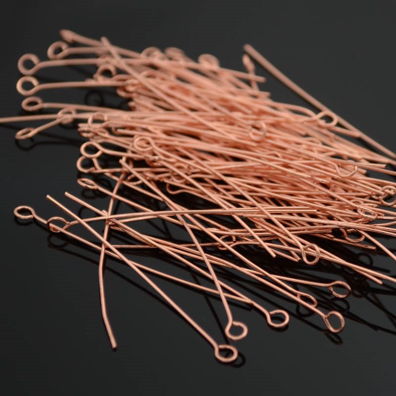 EYEpins - 1.5in / 24ga - Bright Copper (100)