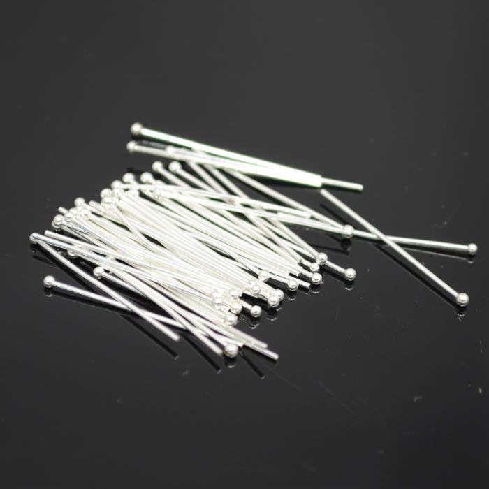 Headpins - 1in / 21ga Ball - Silverplated (50)