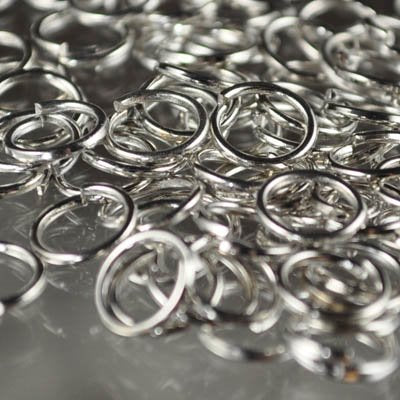 Jump Rings Open - 8.5mm - Nickel (100 grams)