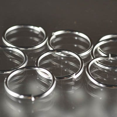 Jump Rings Open - 19mm - Nickel (100 grams)
