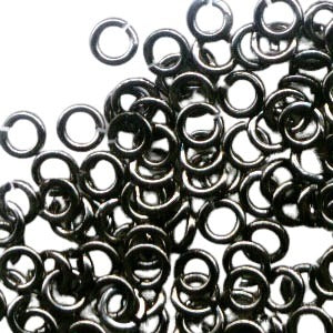 Jump Rings Open - 3mm - Gunmetal (5 grams)