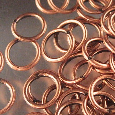 Jump Rings Open - 9mm - Antiqued Copper (100)