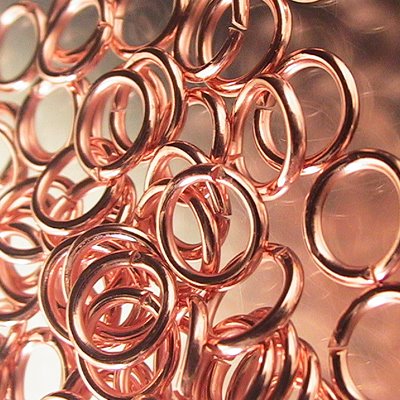 Jump Rings Open - 7mm - Bright Copper (100)