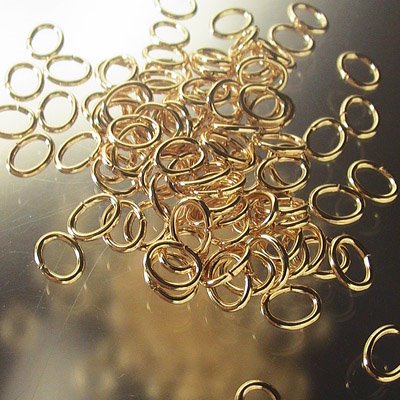 Jump Rings Oval - Open - 4x5mm - Gold Plated (100)