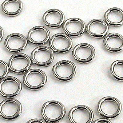 Jump Rings Closed / Soldered - 4.5mm - Nickel (100)