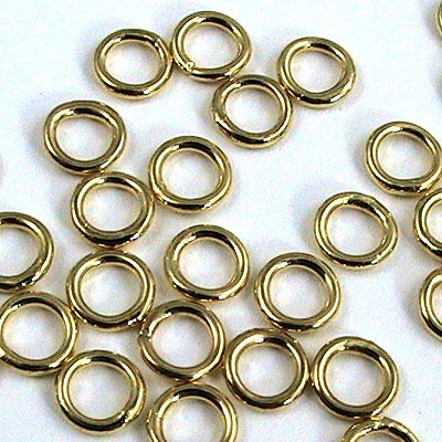 Jump Rings Closed / Soldered - 4.5mm - Gold Plated (100)