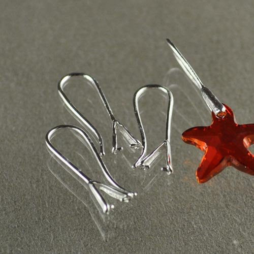 Earring - Medium Big J - Bright Silver (2 pairs)