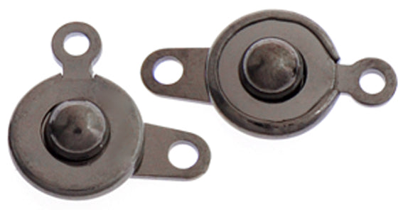 Clasp - Button Snap - Gunmetal (10)