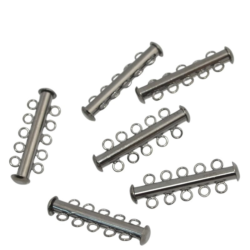 Clasp - 5-Strand - Slide Tube - Gunmetal