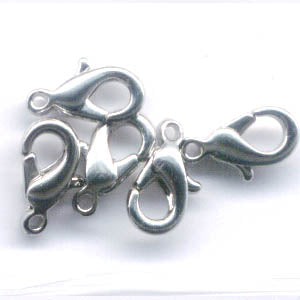 Lobster Clasp - 10mm - Rhodium Plated