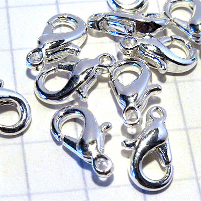 Lobster Clasp - 10mm - Silverplated (50)