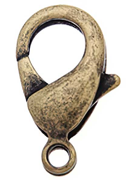 Lobster Clasp - 12mm - Antiqued Gold (50)