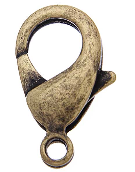 Lobster Clasp - 18mm Plain - Antique Gold (50)