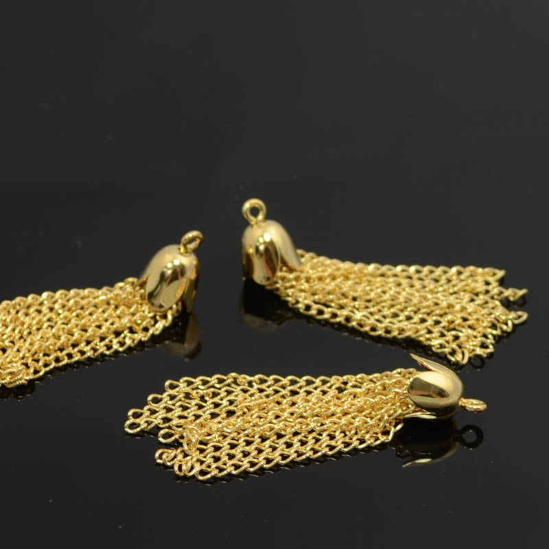 Components - 35mm Chain Tassel - Gold Plated