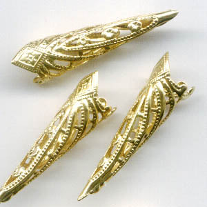 Cone Thin Filigree - 28mm - Goldtone