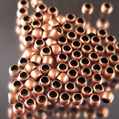 Crimp Beads - 2mm  - Antique Copper (100)