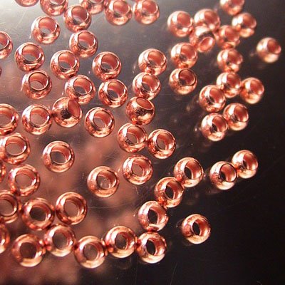Crimp Beads - 2.5mm - Bright Copper (100)