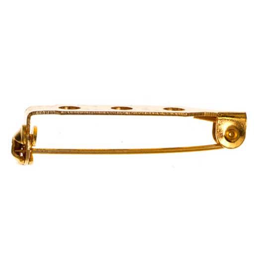 Pin back with Safety - 1in/25mm - Goldtone