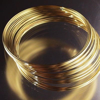 Memory Wire - Large Bracelet Memory Wire - Goldplated (.5 oz)