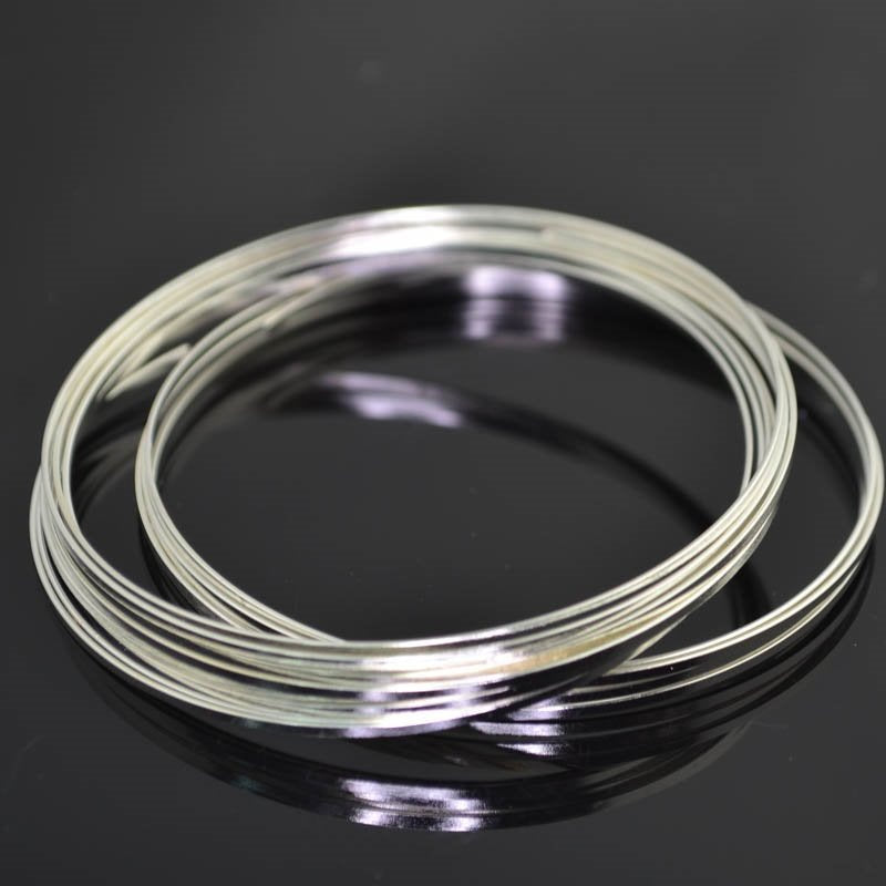 Memory Wire - Large Flat Wire Bracelet - Silverplated (.35 oz)