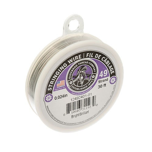 Gudebrod 30ft 0.024in 49Str   Bright 30ft