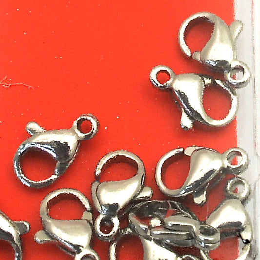 Lobster Clasp - 10mm - Stainless Steel (10)