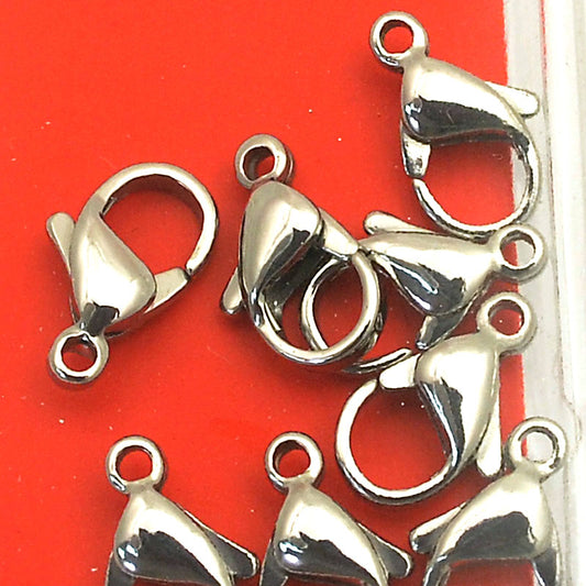 Lobster Clasp - 12mm - Stainless Steel (8)