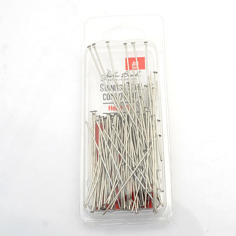 Headpins - 1.5in / 22ga  - Stainless Steel (100)