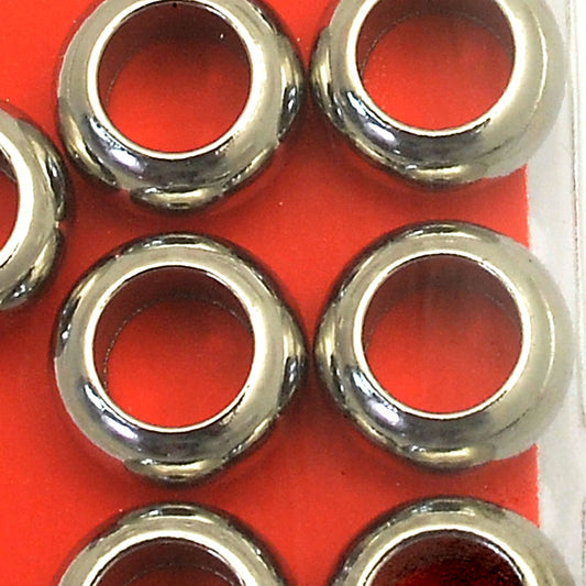 Beads - 5x10mm Spacer Bead Donut - Stainless Steel (8)
