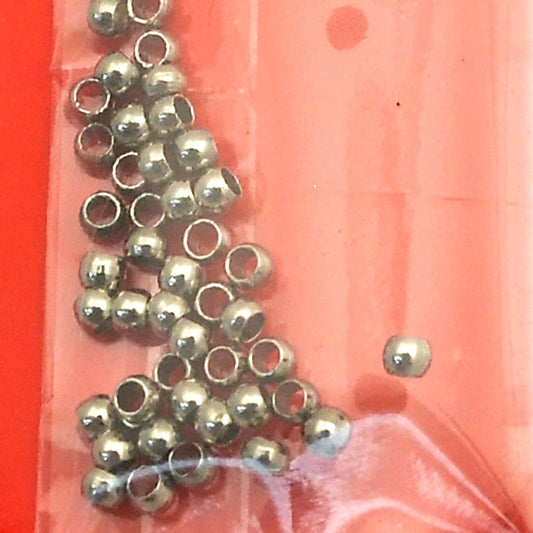 Crimp Beads - 2mm - Stainless Steel (50)