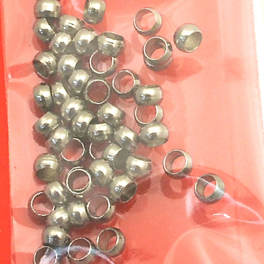 Crimp Beads - 2.5mm - Stainless Steel (50)