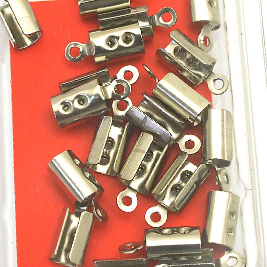Cord Crimp Ends - ID 3mm - Stainless Steel (20)