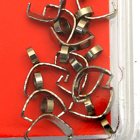 Pinch Bail  - 9mm - Stainless Steel (12)