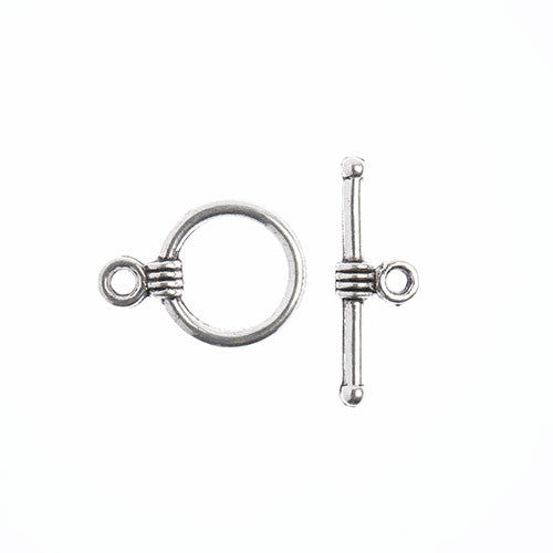 Must-Have Finding - 11mm Toggle Clasp - Antique Silver (9pcs)