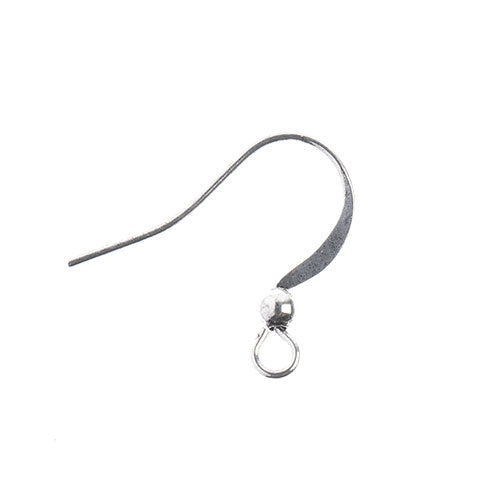 Must-Have Finding - 18mm Earwire w/ Bead - Antique Silver (60pcs)